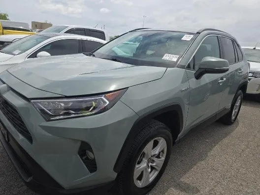 Gray 2021 Toyota RAV4 Hybrid XLE for sale in Plano, TX