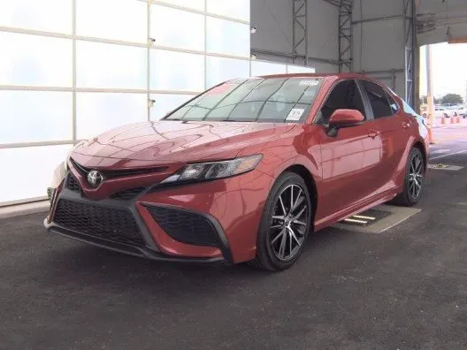 Red 2021 Toyota Camry SE for sale in Plano, TX