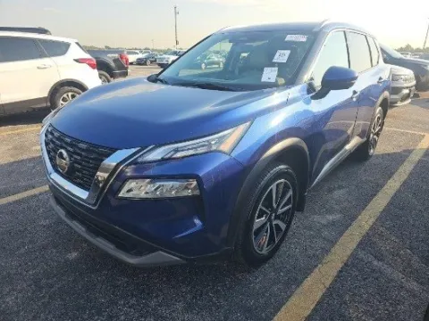 Blue 2021 Nissan Rogue SV for sale in Plano, TX