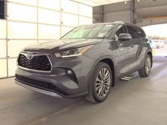 Gray 2021 Toyota Highlander Hybrid Platinum for sale in Plano, TX