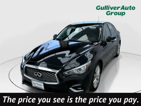 Black 2021 INFINITI Q50 3.0t LUXE for sale in Plano, TX