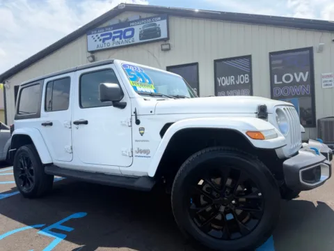 White 2023 JEEP WRANGLER SAHARA 4XE for sale in Crown Point, IN