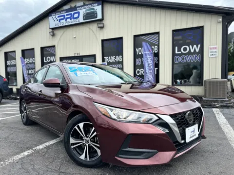 Red 2021 NISSAN SENTRA SV for sale in Crown Point, IN