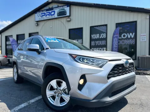Silver 2021 TOYOTA RAV4 HYBRID XLE for sale in Crown Point, IN