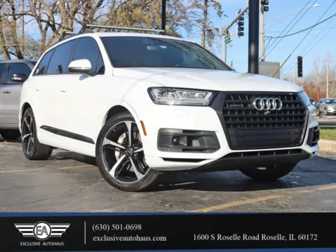 White 2019 Audi Q7 55 TFSI SE Premium Plus Sport Utility 4D for sale in Roselle, IL