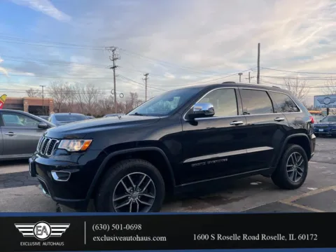 Black 2017 Jeep Grand Cherokee Limited Sport Utility 4D for sale in Roselle, IL