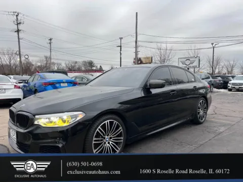 Black 2019 BMW 5 Series M550i xDrive Sedan 4D for sale in Roselle, IL