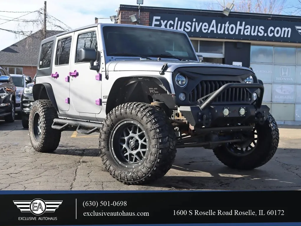 Silver 2016 Jeep Wrangler Unlimited Sport SUV 4D for sale in Roselle, IL