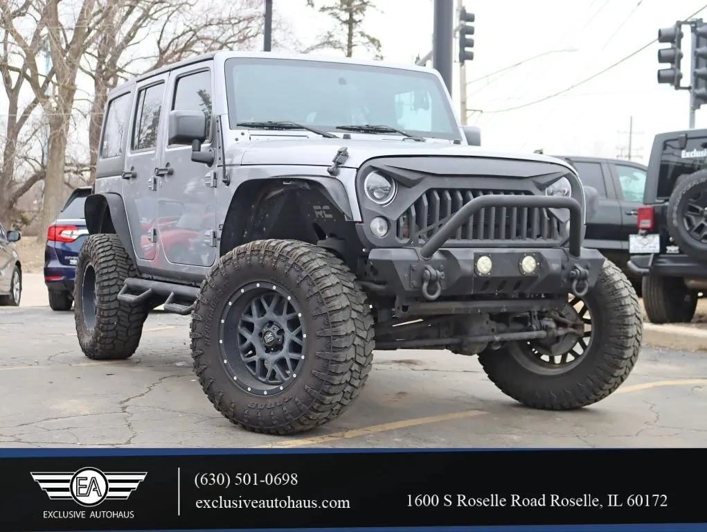 Silver 2016 Jeep Wrangler Unlimited Sport SUV 4D for sale in Roselle, IL
