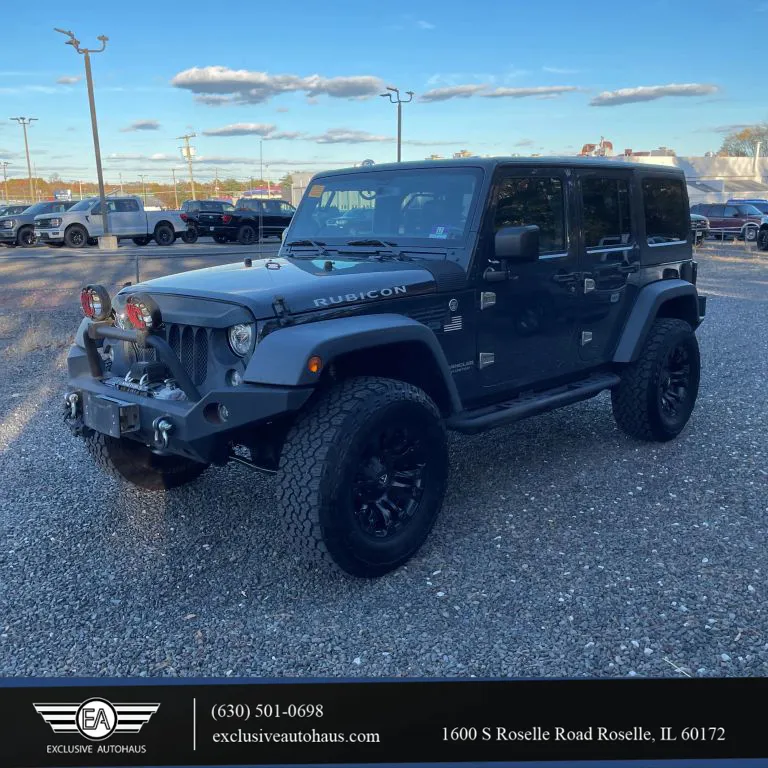 Gray 2017 Jeep Wrangler Unlimited Rubicon Sport Utility 4D for sale in Roselle, IL