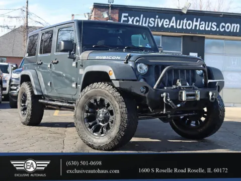 Gray 2017 Jeep Wrangler Unlimited Rubicon Sport Utility 4D for sale in Roselle, IL