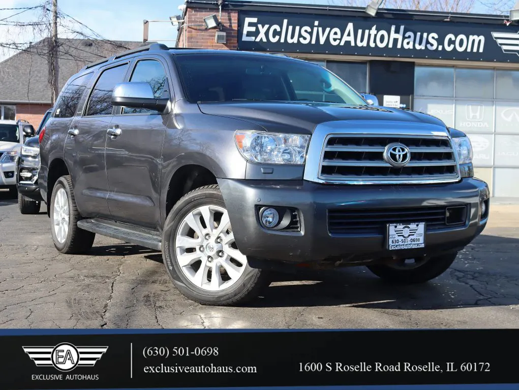 Gray 2017 Toyota Sequoia Platinum Sport Utility 4D for sale in Roselle, IL