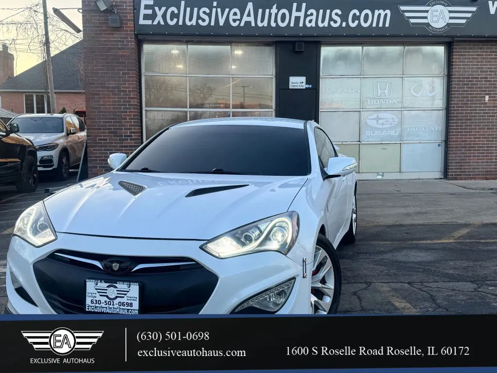 White 2016 Hyundai Genesis Coupe 3.8 Coupe 2D for sale in Roselle, IL