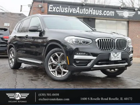 Black 2020 BMW X3 xDrive30i Sport Utility 4D for sale in Roselle, IL