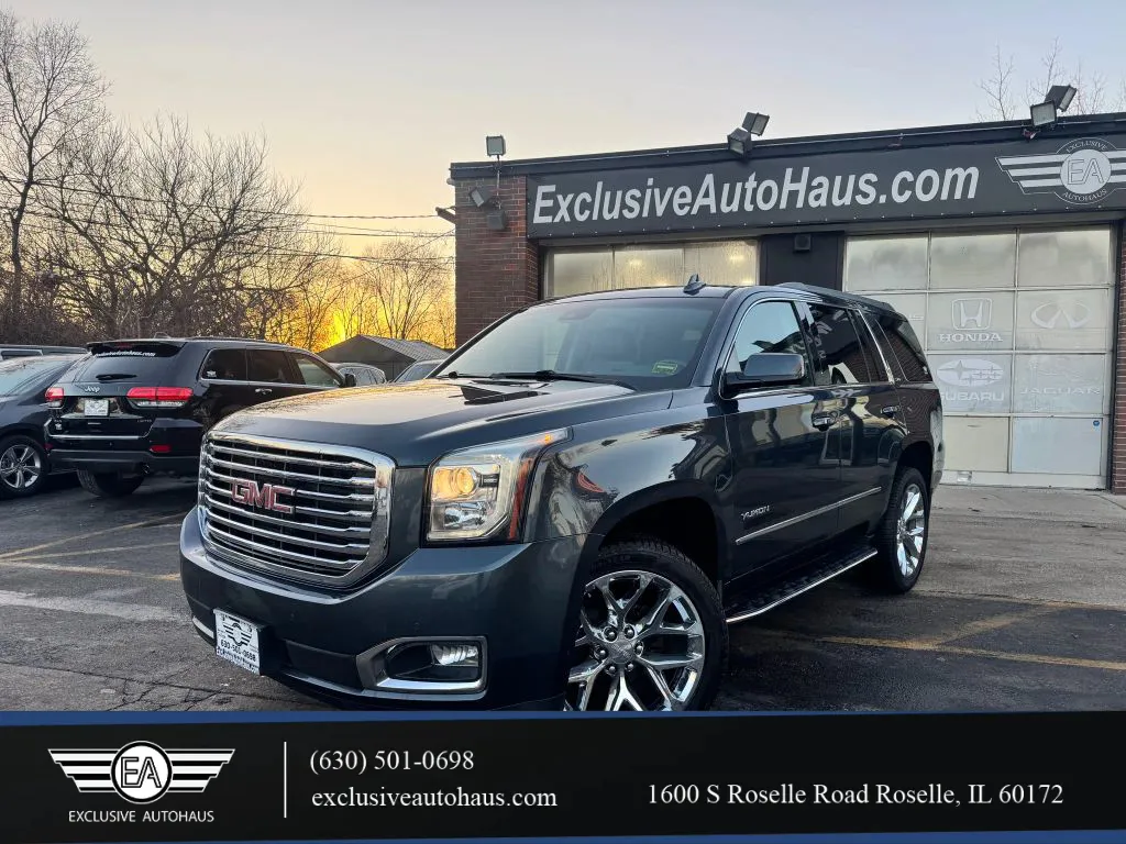 Gray 2019 GMC Yukon SLT Sport Utility 4D for sale in Roselle, IL