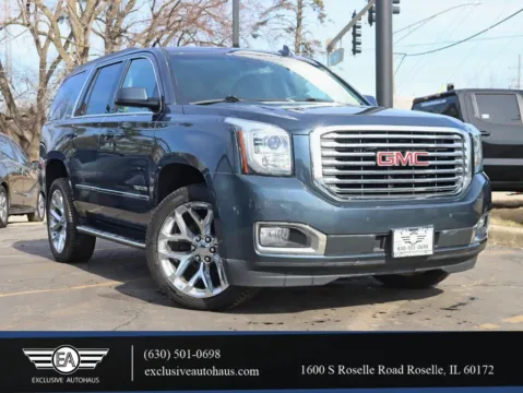 Gray 2019 GMC Yukon SLT Sport Utility 4D for sale in Roselle, IL