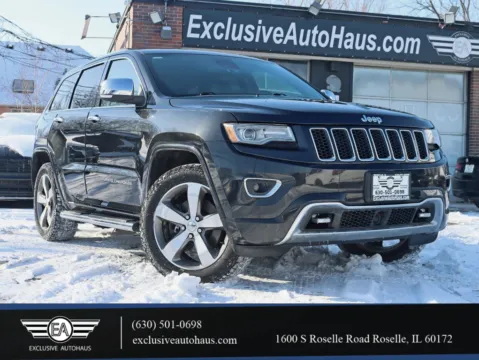 Gray 2015 Jeep Grand Cherokee Overland Sport Utility 4D for sale in Roselle, IL