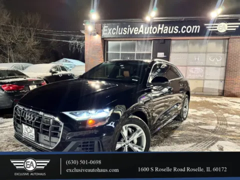 Black 2019 Audi Q8 Premium Plus Sport Utility 4D for sale in Roselle, IL