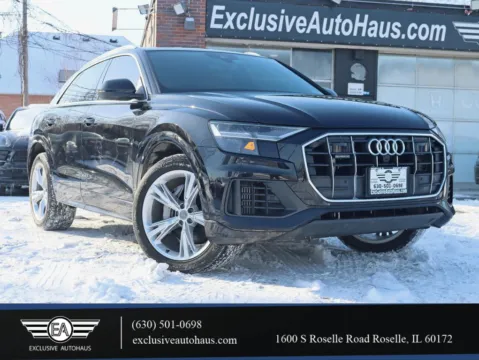 Black 2019 Audi Q8 Premium Plus Sport Utility 4D for sale in Roselle, IL
