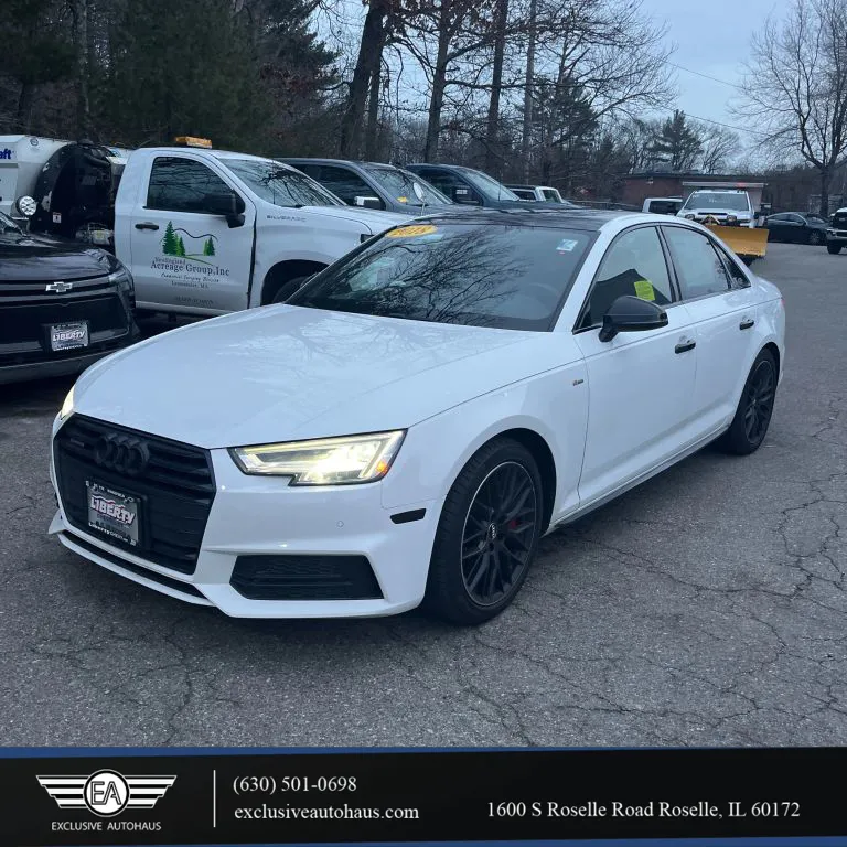 White 2018 Audi A4 Premium Plus Sedan 4D for sale in Roselle, IL