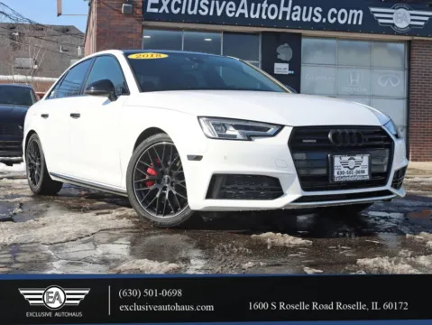 White 2018 Audi A4 Premium Plus Sedan 4D for sale in Roselle, IL