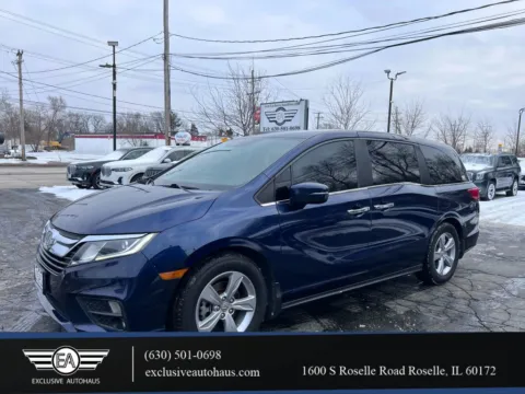 Blue 2019 Honda Odyssey EX-L w/Navigation & RES Minivan 4D for sale in Roselle, IL