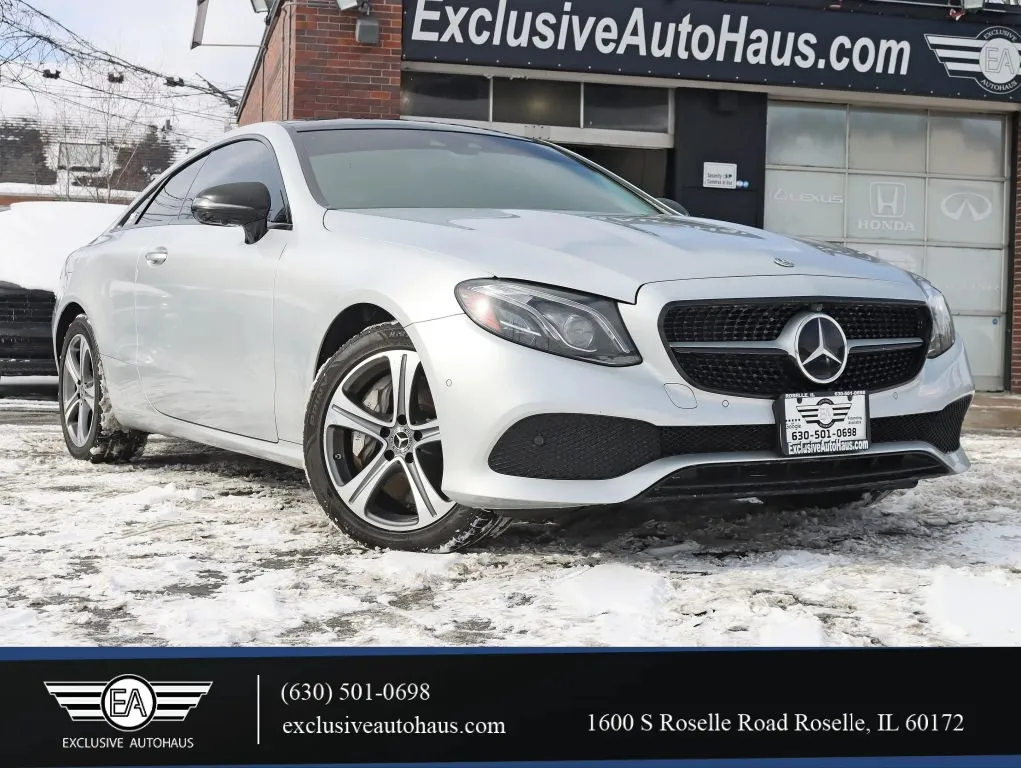 Silver 2018 Mercedes-Benz E-Class E 400 4MATIC Coupe 2D for sale in Roselle, IL