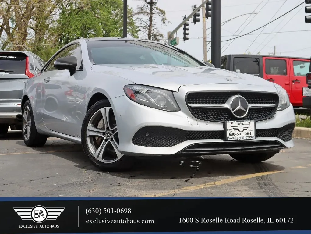 Silver 2018 Mercedes-Benz E-Class E 400 4MATIC Coupe 2D for sale in Roselle, IL