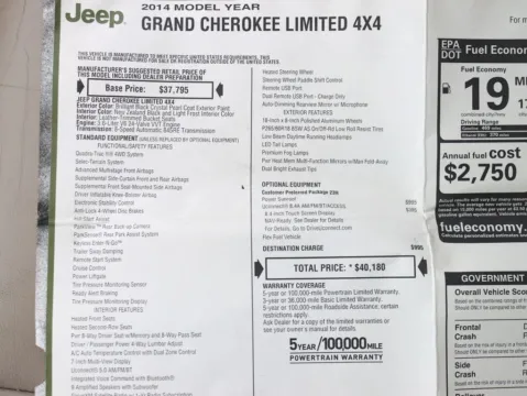 Photos of 2014 Jeep Grand Cherokee Limited Sport Utility 4D for sale in Roselle, IL at Exclusive Autohaus - Roselle