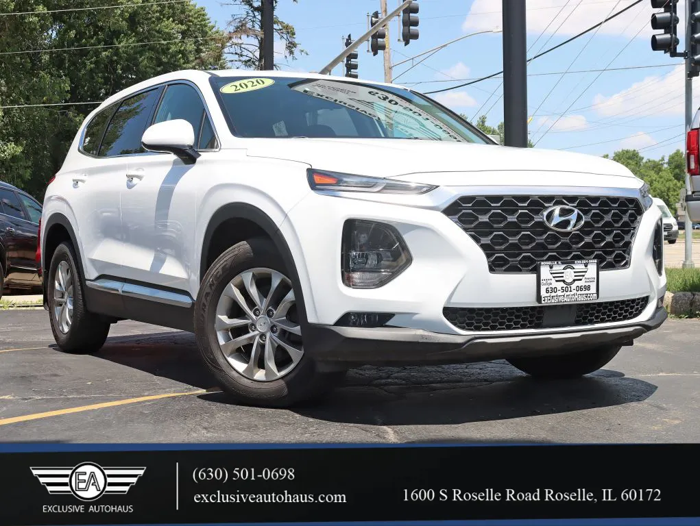 White 2020 Hyundai Santa Fe 2.4 SEL Sport Utility 4D for sale in Roselle, IL