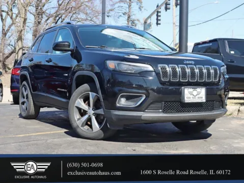 Black 2019 Jeep Cherokee Limited Sport Utility 4D for sale in Roselle, IL