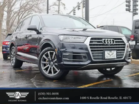 Blue 2017 Audi Q7 3.0T Premium Plus Sport Utility 4D for sale in Roselle, IL