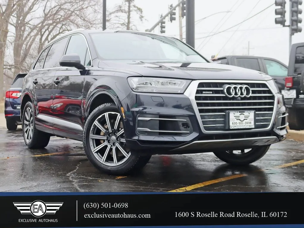 Blue 2017 Audi Q7 3.0T Premium Plus Sport Utility 4D for sale in Roselle, IL