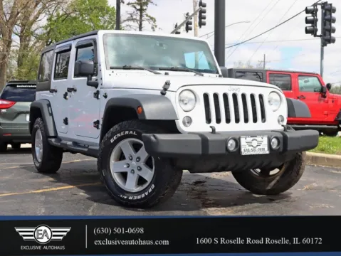 Gray 2015 Jeep Wrangler Unlimited Sport SUV 4D for sale in Roselle, IL