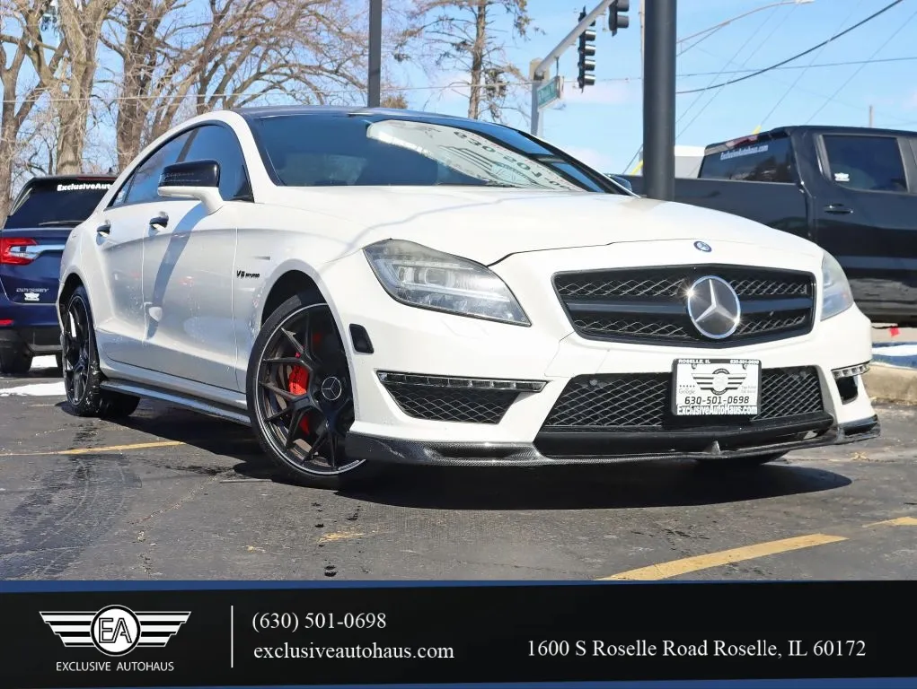 White 2014 Mercedes-Benz CLS-Class CLS 63 AMG S 4MATIC Coupe 4D for sale in Roselle, IL