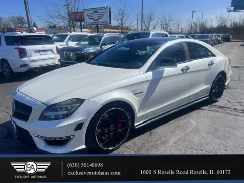 White 2014 Mercedes-Benz CLS-Class CLS 63 AMG S 4MATIC Coupe 4D for sale in Roselle, IL