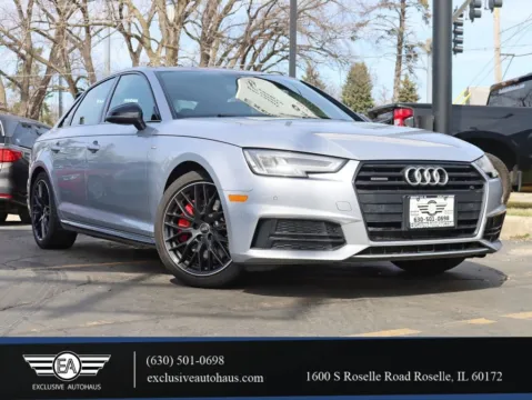 Silver 2018 Audi A4 Premium Plus Sedan 4D for sale in Roselle, IL