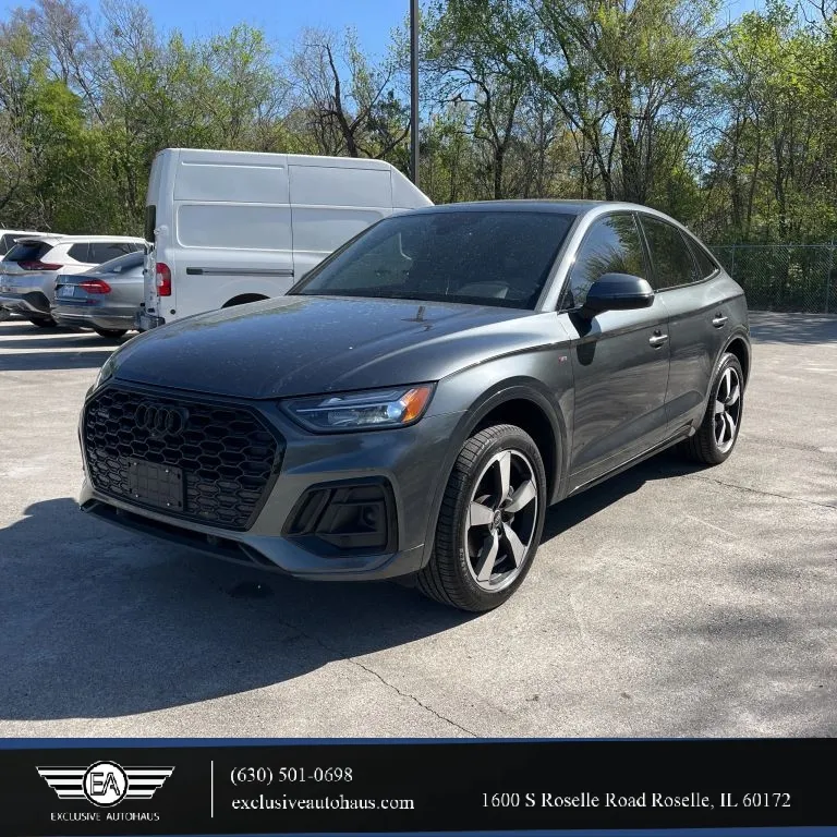 Gray 2023 Audi Q5 Sportback 45 TFSI Premium Plus Sport Utility 4D for sale in Roselle, IL