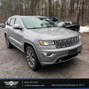 Silver 2017 Jeep Grand Cherokee Overland Sport Utility 4D for sale in Roselle, IL