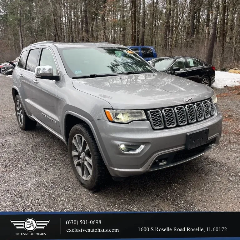 Silver 2017 Jeep Grand Cherokee Overland Sport Utility 4D for sale in Roselle, IL