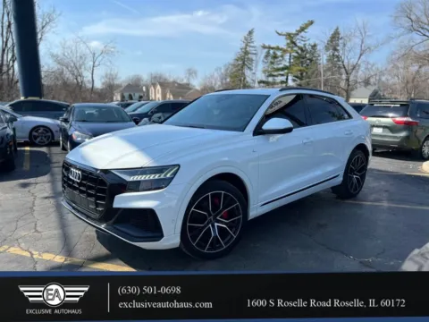 White 2019 Audi Q8 Premium Plus Sport Utility 4D for sale in Roselle, IL