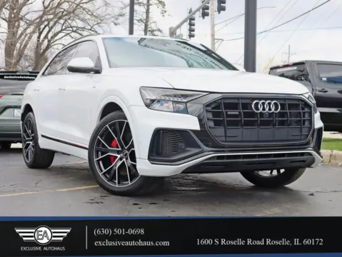 White 2019 Audi Q8 Premium Plus Sport Utility 4D for sale in Roselle, IL