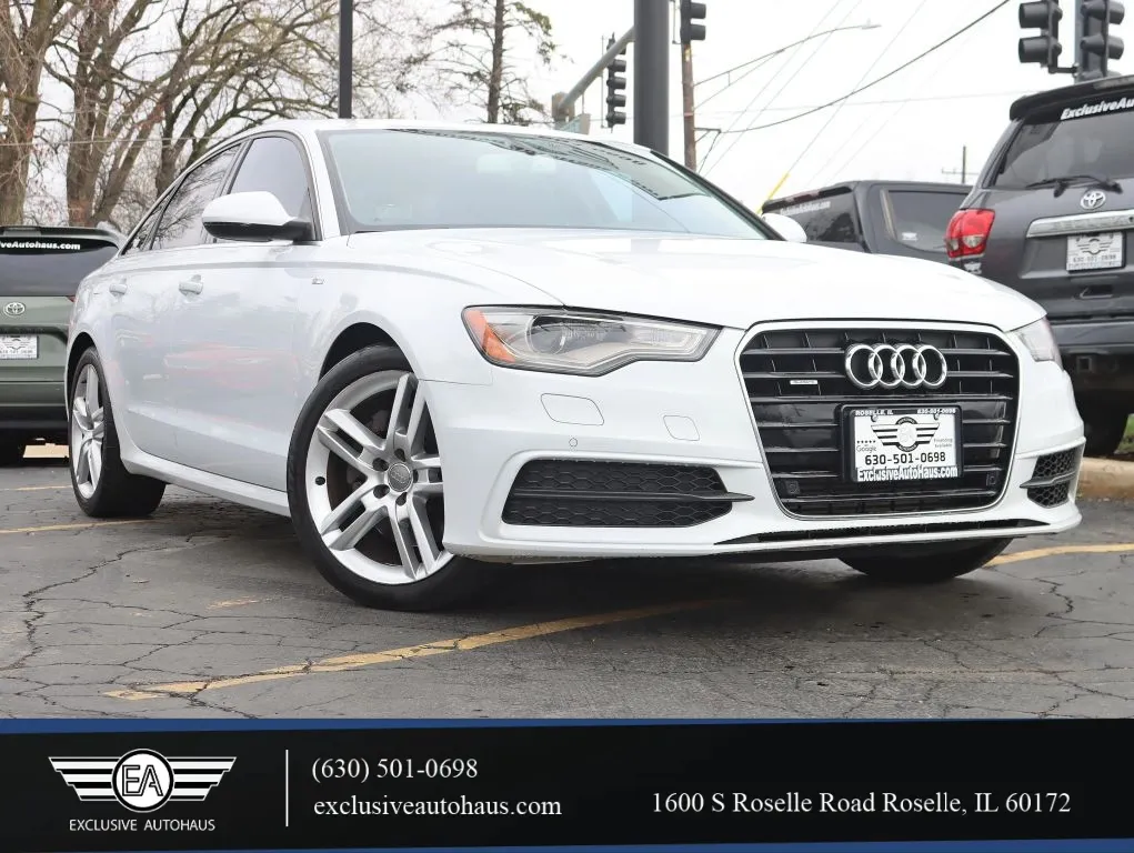 White 2014 Audi A6 TDI Prestige Sedan 4D for sale in Roselle, IL