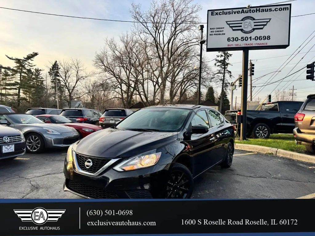 Black 2016 Nissan Sentra S Sedan 4D for sale in Roselle, IL