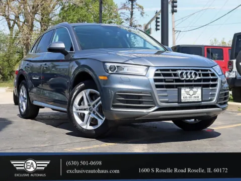 Gray 2019 Audi Q5 Premium Sport Utility 4D for sale in Roselle, IL