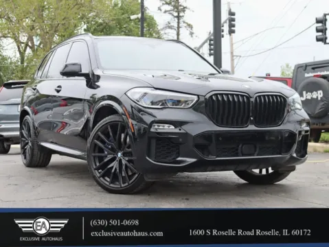 Black 2020 BMW X5 M50i Sport Utility 4D for sale in Roselle, IL