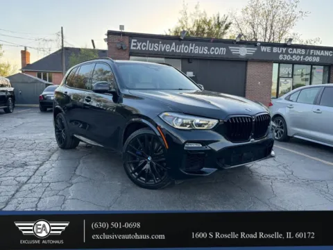 Black 2020 BMW X5 M50i Sport Utility 4D for sale in Roselle, IL