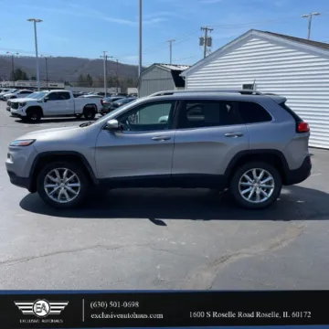 Silver 2017 Jeep Cherokee Limited Sport Utility 4D for sale in Roselle, IL