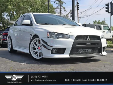 White 2014 Mitsubishi Lancer Evolution GSR Sedan 4D for sale in Roselle, IL