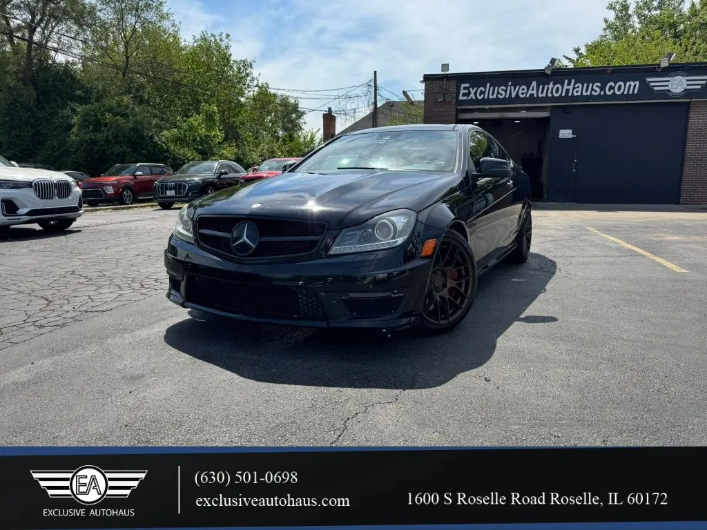 Black 2014 Mercedes-Benz C-Class C 63 AMG Coupe 2D for sale in Roselle, IL